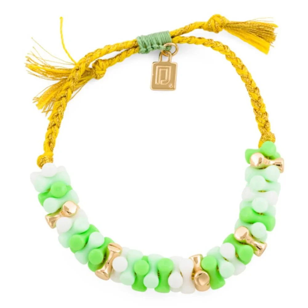 DANNIJO Angle Green Adjustable Beaded Bracelet NWT - Picture 4 of 16